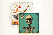 Vintage Halloween Postage Stamp Clip, an Illustration by Libby Wishes (Thumbnail 3 of 7)