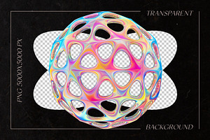 Holo Fantasy Abstract 3D PNG Shapes