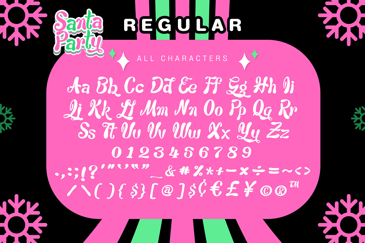 Santa Party Font, a Handwritten Font by KengGraphic (Photo 10 of 13)