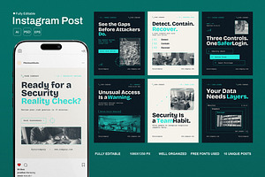 Cybersecurity Awareness Social Media, a Social Media Template by Pitchlook.Studio