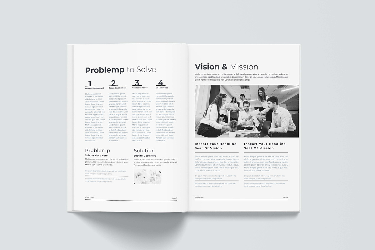 White Paper | MS Word & Canva, a Brochure Template by obayes (Photo 9 of 17)
