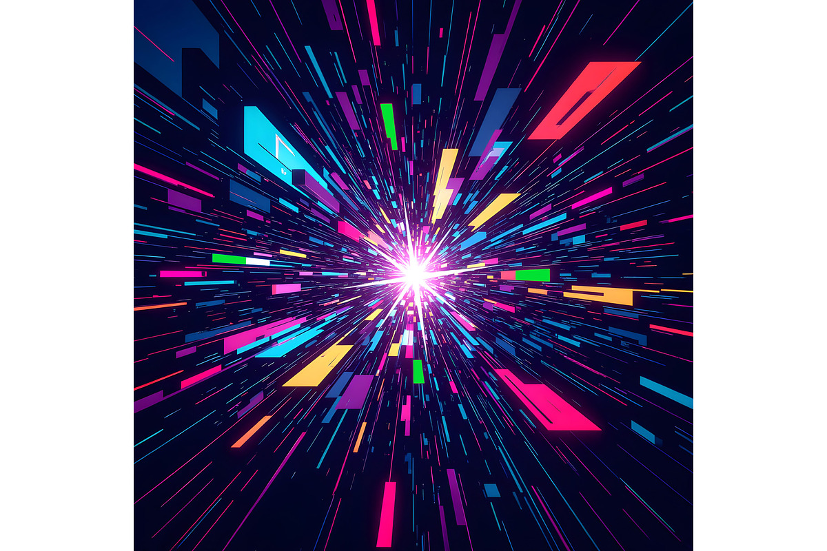 Glitch Design Eternal Space, a Decorative Illustration by Sharon Schwalbe (Photo 3 of 5)