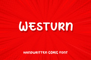Westurn - Comic Handwritten Font, a Sans Serif Font by Mightyfire (Thumbnail 1 of 4)