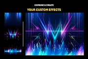 170+ Neon Lights Effects Overlays, an Object Graphic by Mikel Blazgad (Thumbnail 6 of 10)