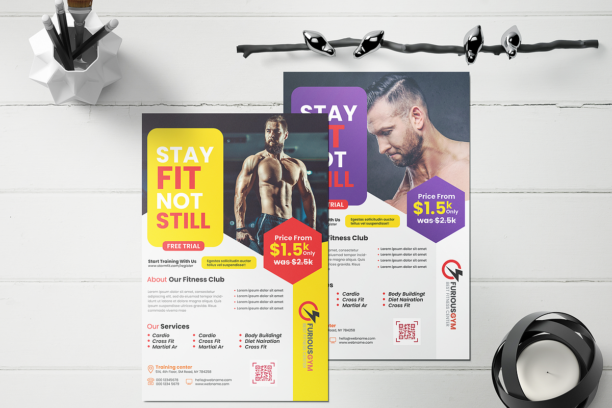 Fitness Trainer Flyer, a Flyer Template by Creativpixl (Photo 5 of 8)