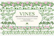 Botanical Vine Illustrator Brushes, a Brush Add-On by Garden in frame (Thumbnail 1 of 5)