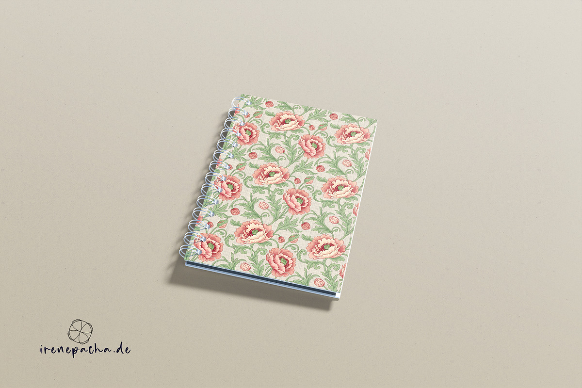 Vintage Flowers Pattern Bundle, a Pattern Graphic by irenepachadesign (Photo 3 of 6)