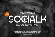 Sochalk - Playful Font, a Sans Serif Font by Iqsiart Studio (Thumbnail 1 of 8)