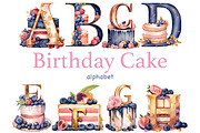 Birthday Cake Alphabet, a Decorative Illustration by GlamArtZhanna (Thumbnail 1 of 5)