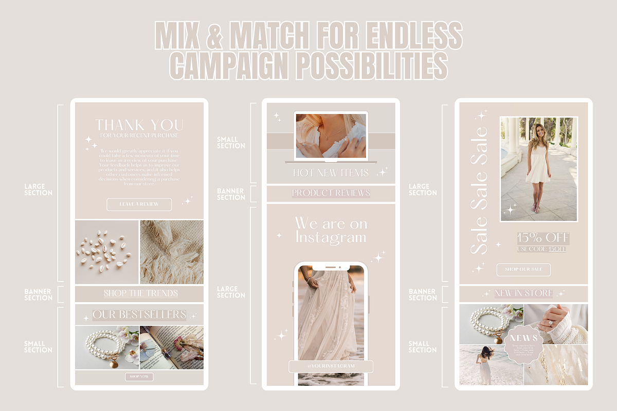 Beige Email Templates, an Email Template by SunshineStudioBoutique (Photo 7 of 9)