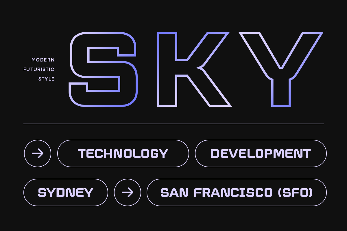 Modern Futuristic - Scifi Font, a Sans Serif Font by Hamz Studio (Photo 10 of 12)