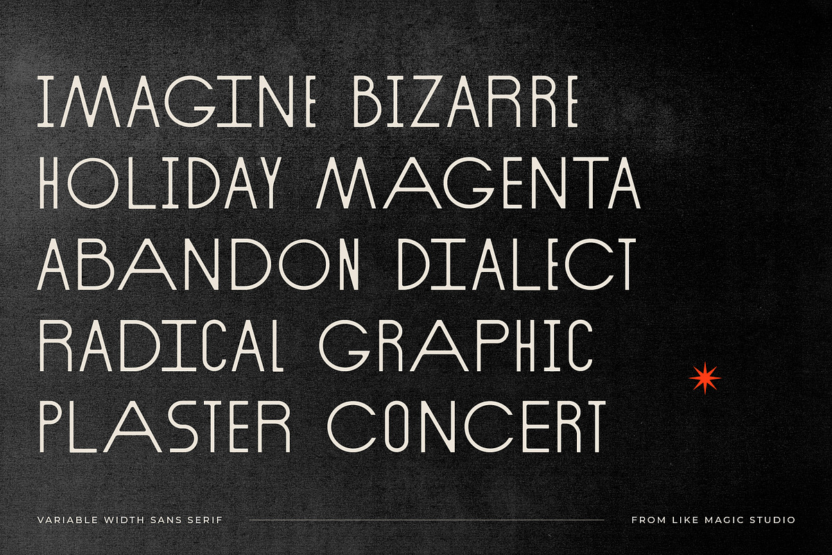 Oracle - Mixed Width Sans Serif, a Sans Serif Font by Like Magic Studio (Photo 2 of 9)