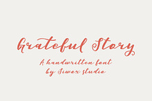 Grateful Story - a handwritten font
