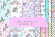 Magical Unicorns, Einhorn, Silver, an Illustration by Mia's Graphic Design (Thumbnail 8 of 10)