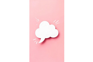 White speech bubble with decorative, an Illustration by tilialucida