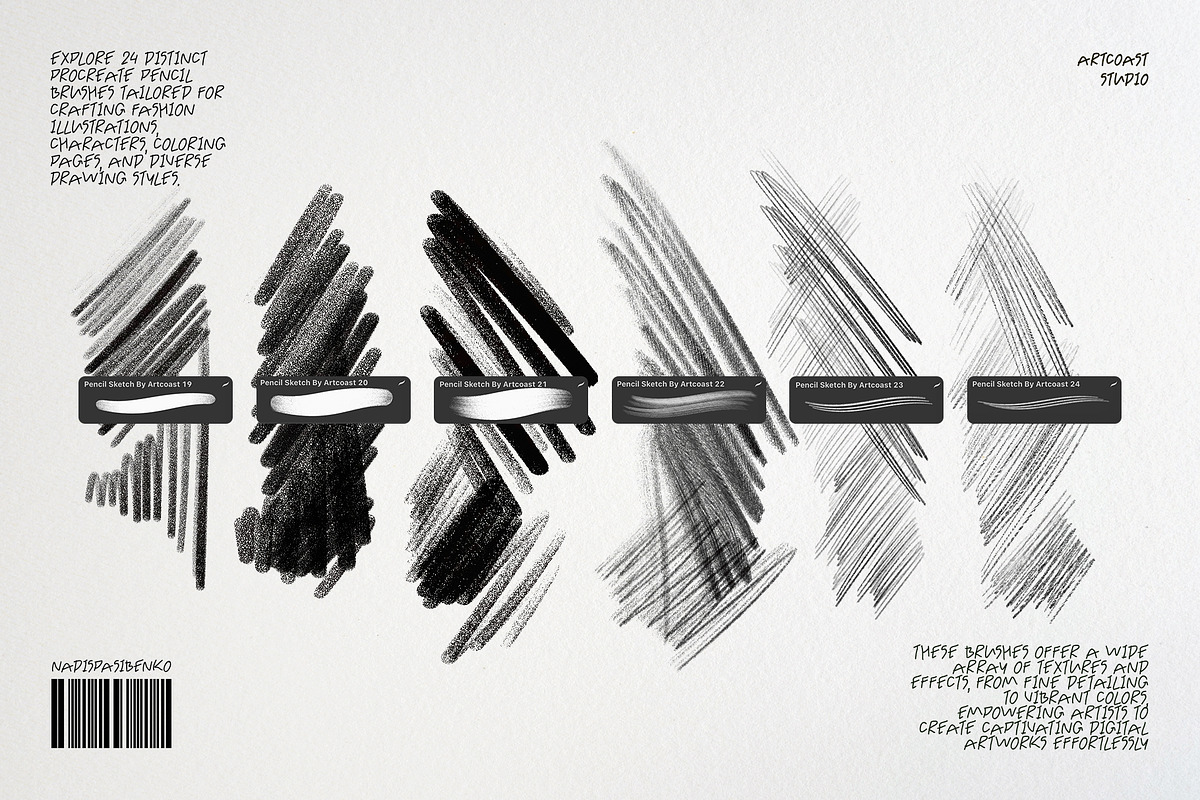 Procreate Pencil Sketch Brushes, a Brush Add-On by Spasibenko Art