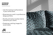 Upholstered Couch Interior Mockup, a Household Mockup by Andrea Muller (Thumbnail 4 of 7)
