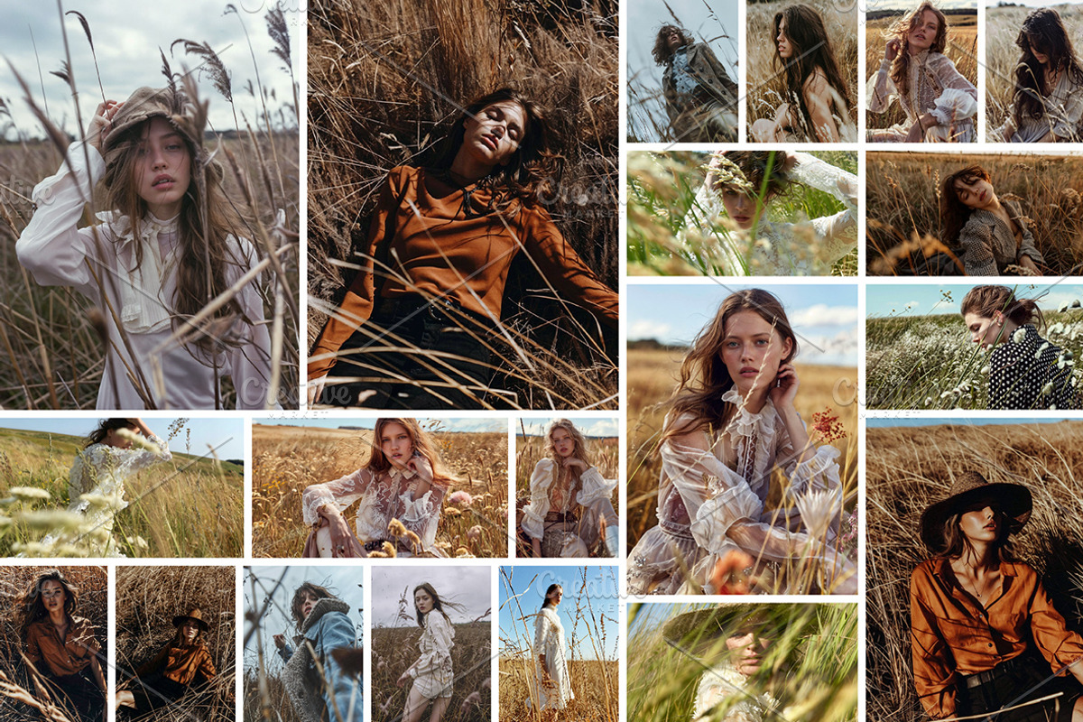 100 Models in the field, a Beauty & Fashion Photo by Handmadefont (Photo 10 of 13)