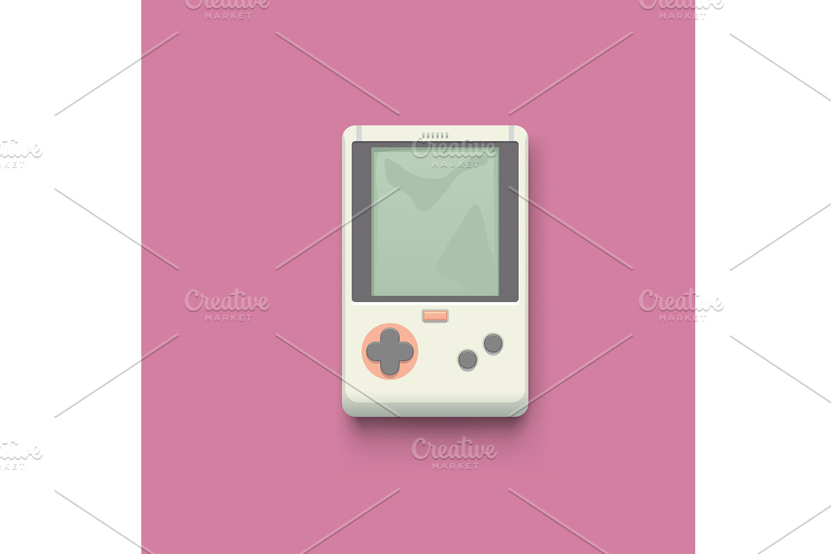 a retro handheld game console on, a Technology Illustration by IfH