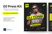 Dark DJ Press Kit / EPK Template, a Stationery Template by vinyljunkie (Thumbnail 1 of 5)