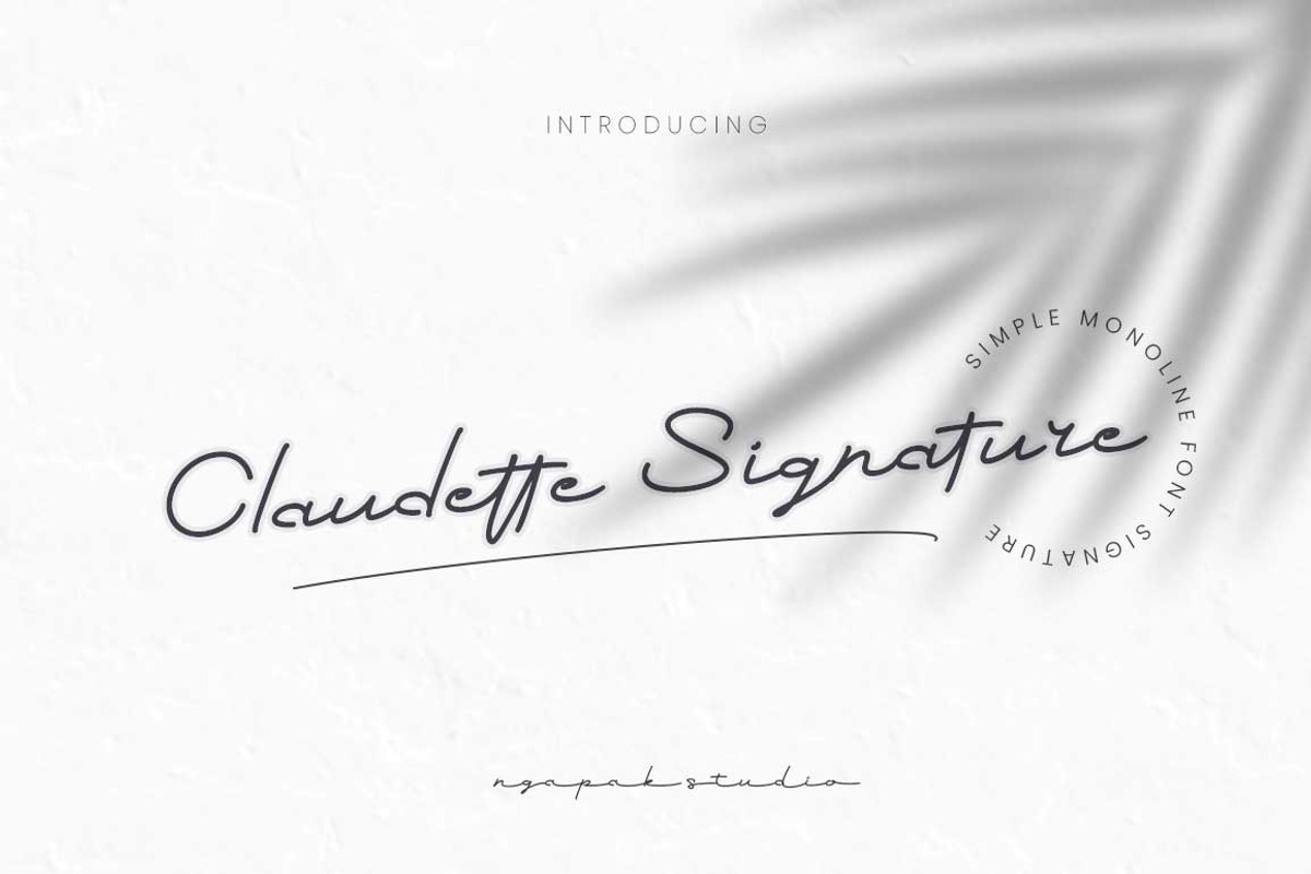 Claudette Signature | Signature Font, a Script Font by Ngapak Studio (Photo 1 of 11)