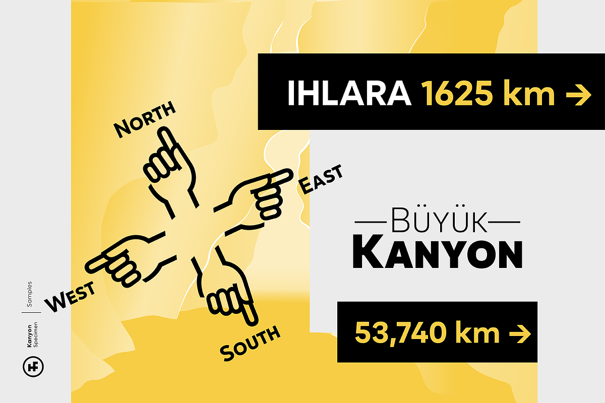 Kanyon Normal, a Sans Serif Font by Hurufatfont (Photo 11 of 15)