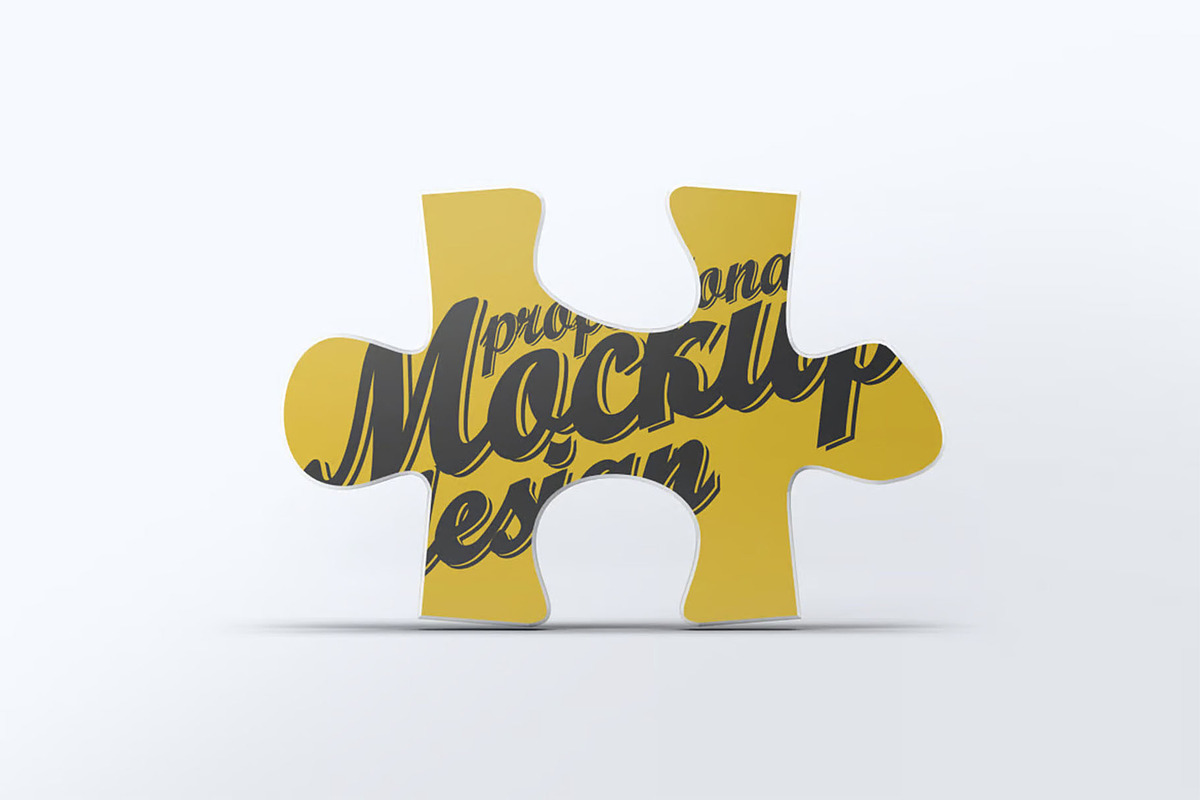 One Puzzle Piece Mock-Up, an Advertising Mockup by Se٧enStudio (Photo 2 of 6)