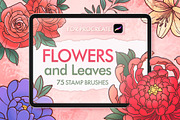 Floral Procreate Stamps for Tattoo, a Brush Add-On by InkPrintsTattoo (Thumbnail 1 of 9)