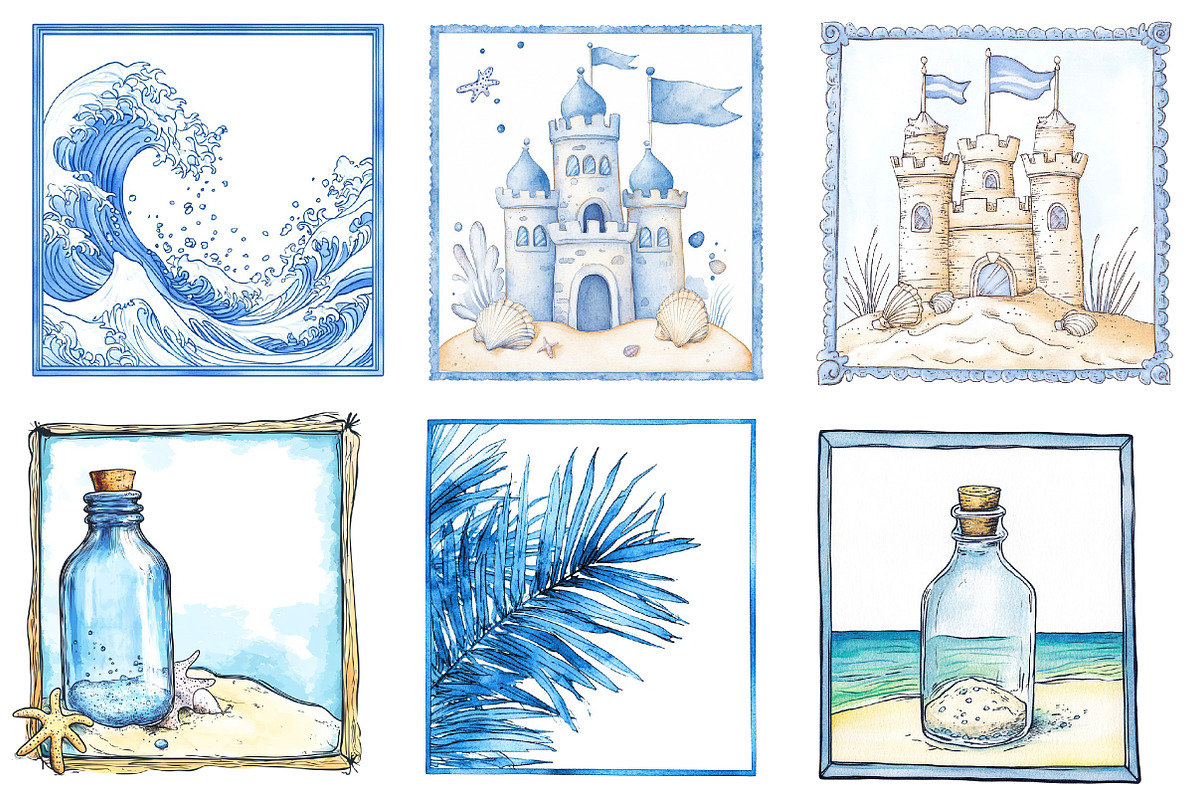 Summer Coastal Sublimation Clipart, an Illustration by Designworld (Photo 3 of 5)