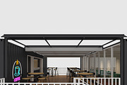 3D Model Container Cafe 13, an Architecture 3D Model by SR 3D Visual (Thumbnail 11 of 20)