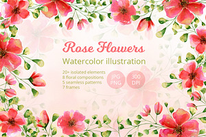 Roses Watercolor Illustration, a Texture Illustration by Anna Kopylova