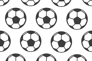 Seamless background football ball, a Pattern Graphic by Viktorijareut