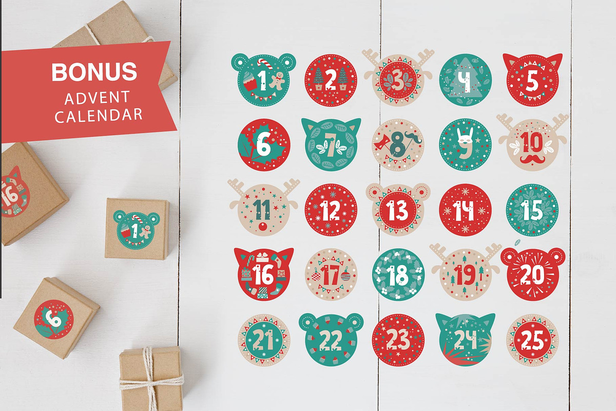 Christmas mail. Stamps and stickers, an Illustration by Maru_art (Photo 6 of 7)