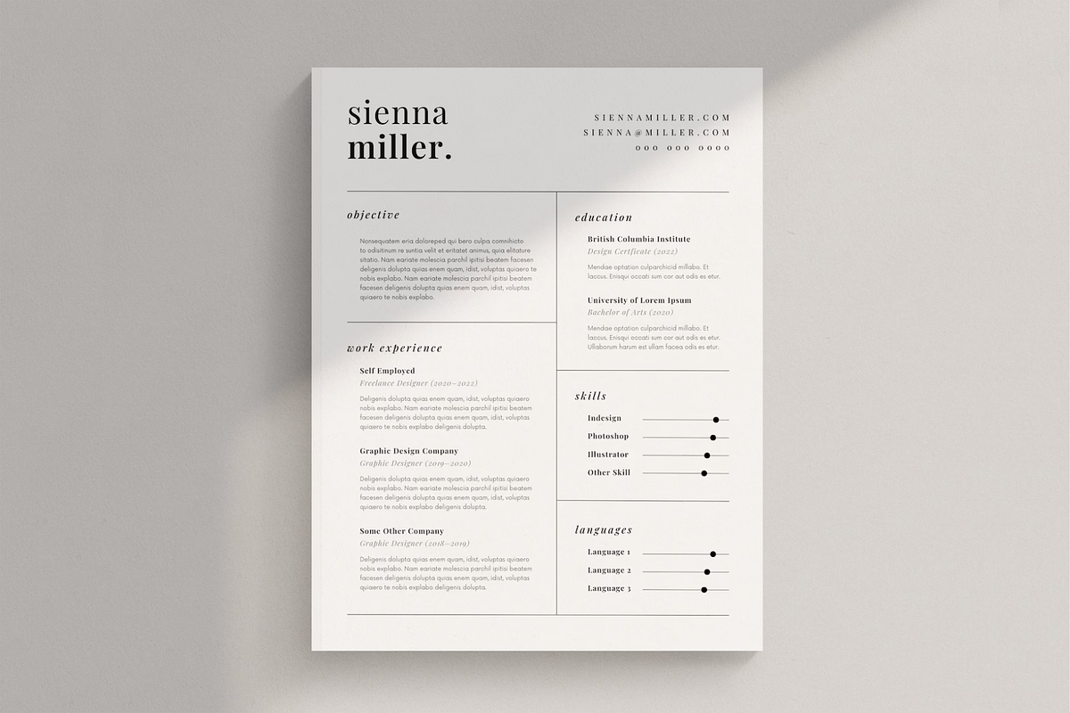 1 Page Resume Template Canva, a Resume Template by frommakertomaker (Photo 1 of 5)