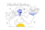 10 Mindful Eating Illustration, a Food Illustration by denayunebgt (Thumbnail 4 of 4)