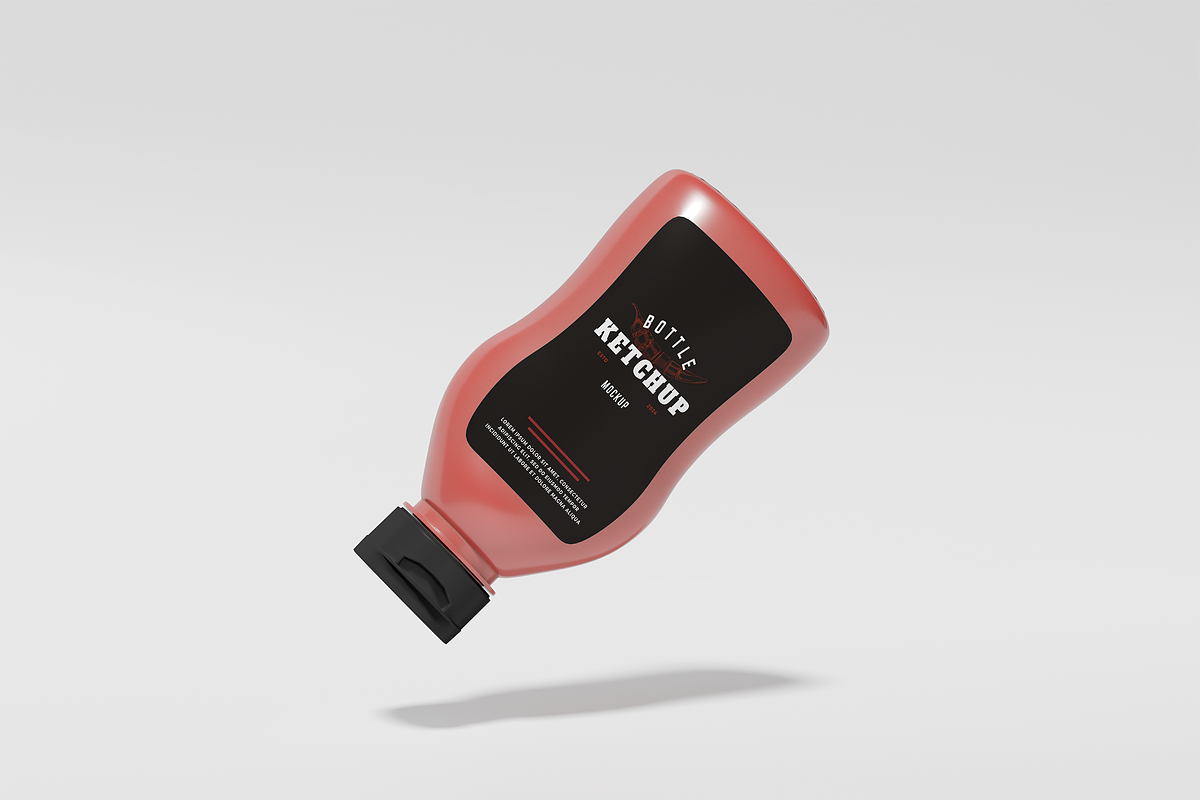 Ketchup Bottle Mockup, a Packaging Mockup by xavier_studio (Photo 2 of 5)