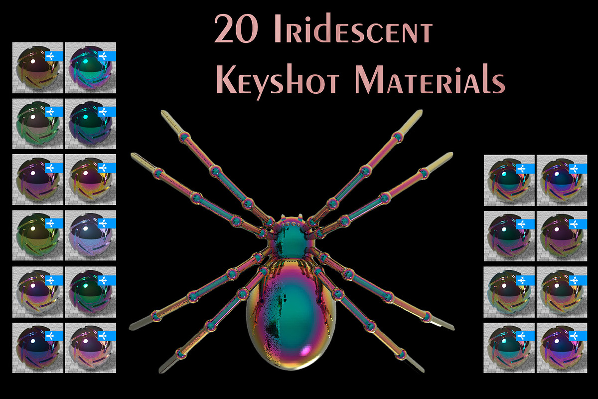 Iridescent Keyshot Materials, a Textures & Material 3D Model by Kseniya-Omega (Photo 1 of 3)