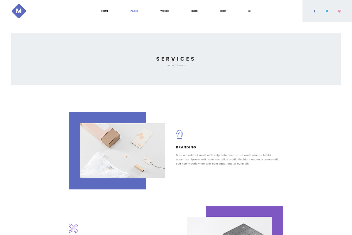 M - Minimal Portfolio Template, a Landing Page Template by bigpsfan's SHOP (Photo 13 of 18)