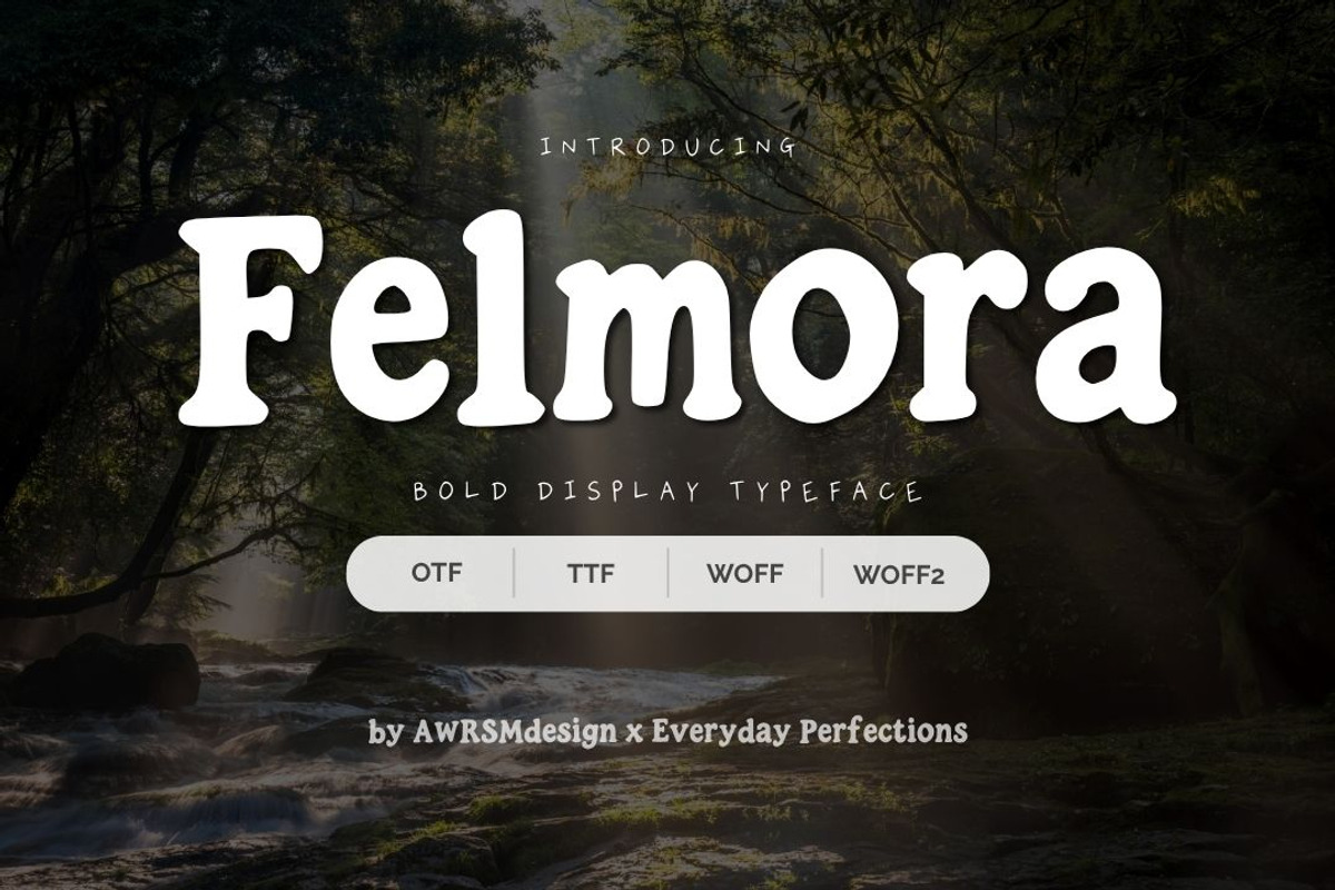 Felmora | Bold Display Font, a Handwritten Font by Everyday Perfection (Photo 1 of 5)