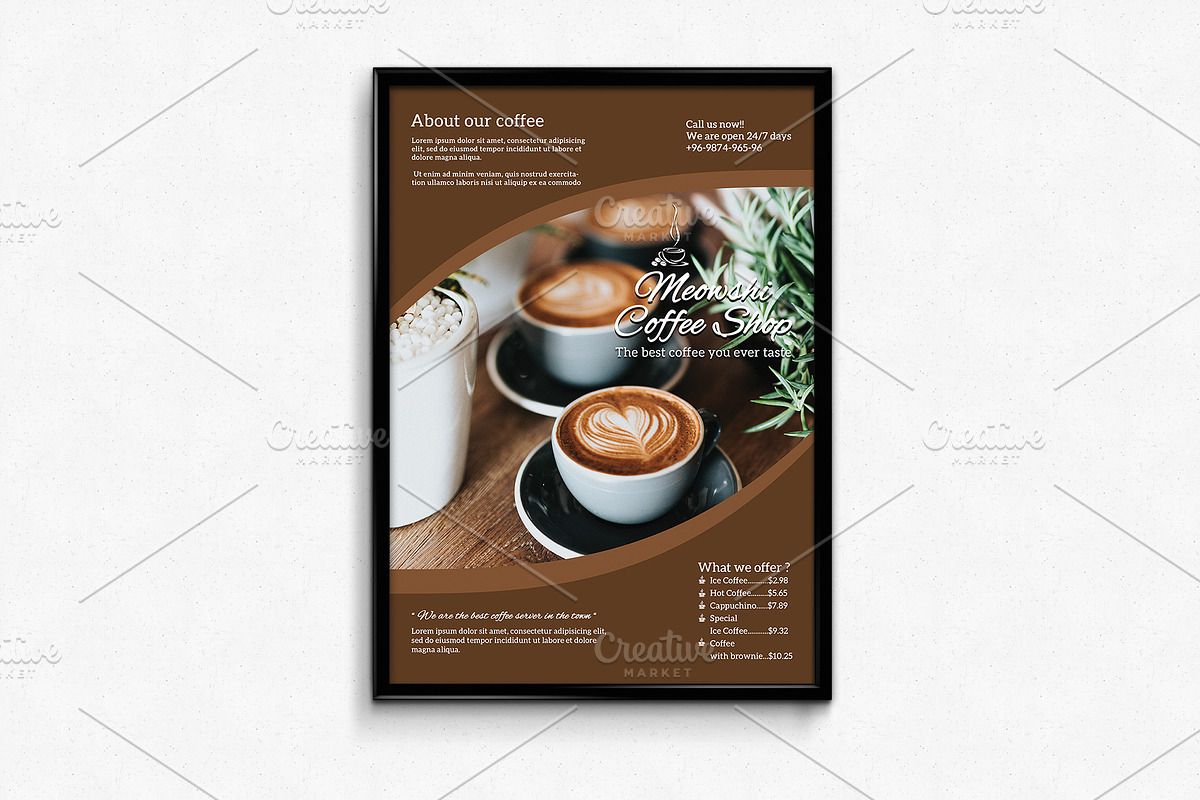 Coffee Shop Flyer, a Flyer Template by Minimalist Studio (Photo 2 of 3)