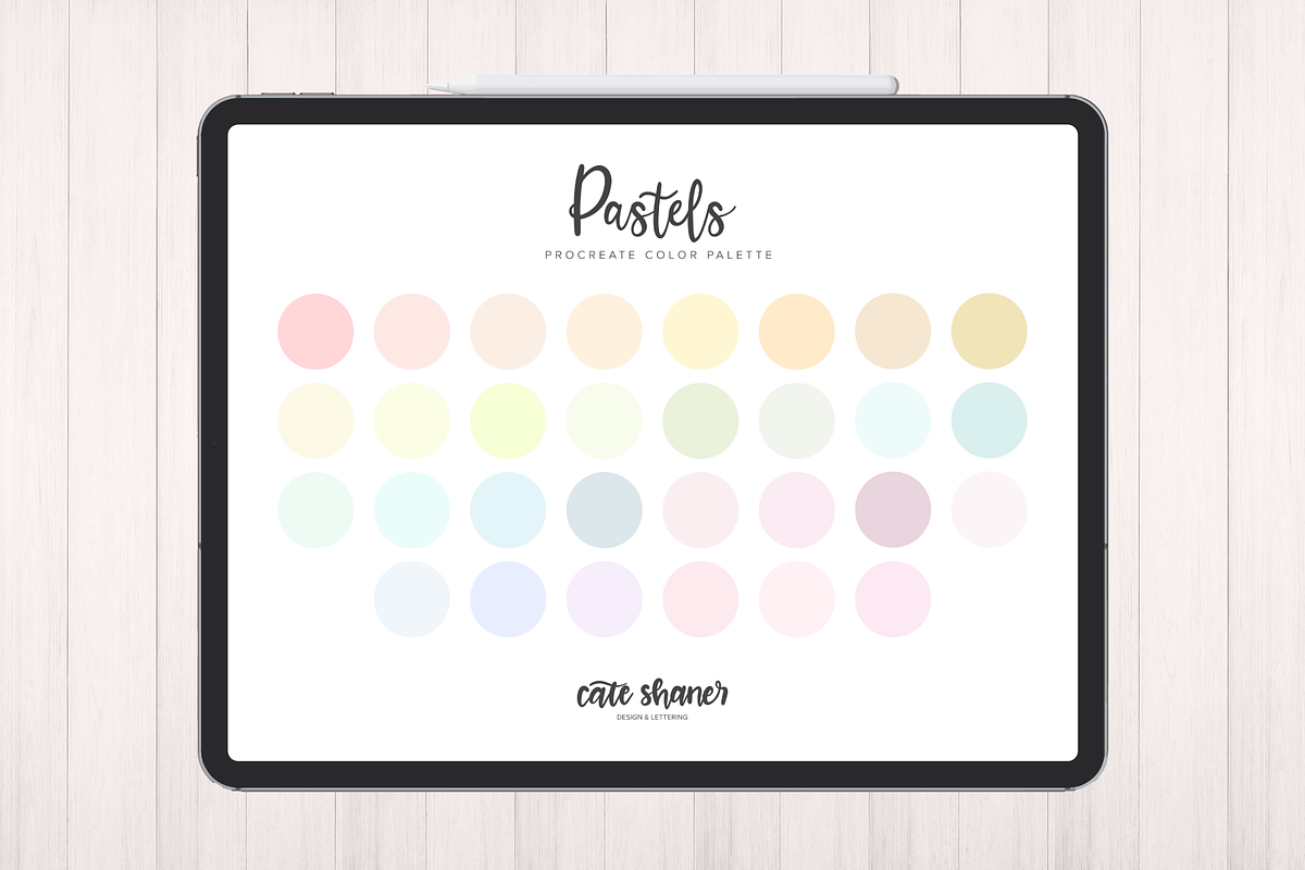 Pastels Procreate Color Palette, a Palette Add-On by Cate Shaner (Photo 1 of 3)