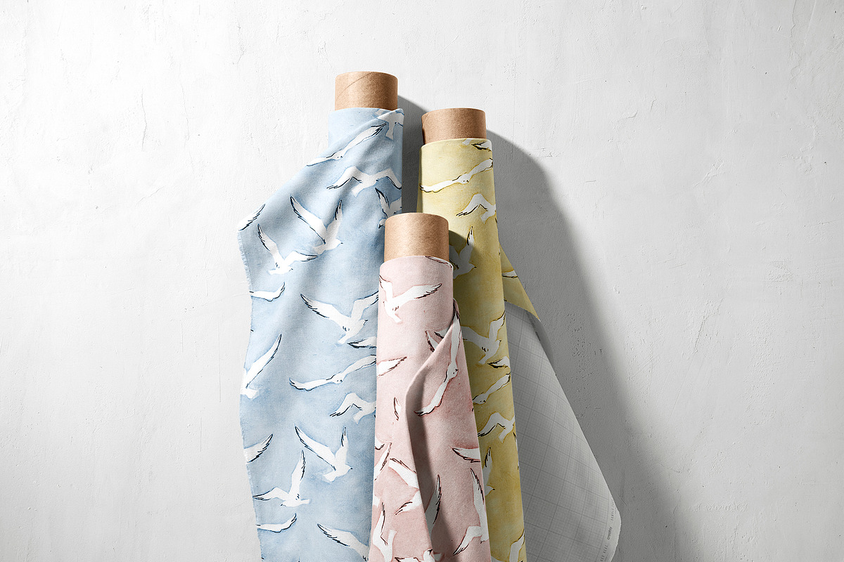 Seagull Background set, Ocean, Sea, a Pattern Graphic by swiejko (Photo 4 of 11)
