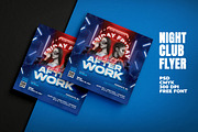 neon night after work event flyer, a Flyer Template by StarPixles11 (Thumbnail 1 of 3)