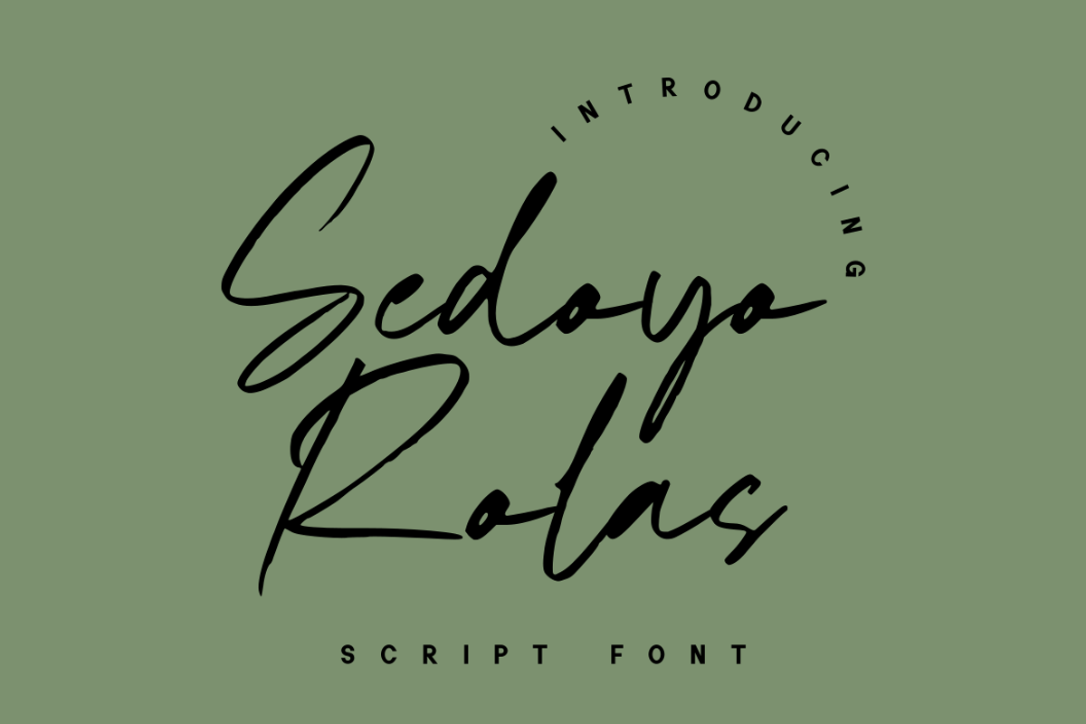 Sedoyo Rolas - Script Font, a Script Font by GFRcreative (Photo 1 of 5)
