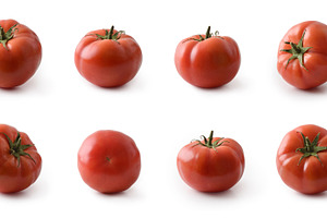 Collection of Fresh Tomatoes Isolated on White, a Food & Drink Photo by Davizro's Market