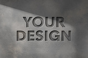 Debossed Concrete Wall Logo Mockup, a Mockup by Design Squad (Thumbnail 6 of 6)