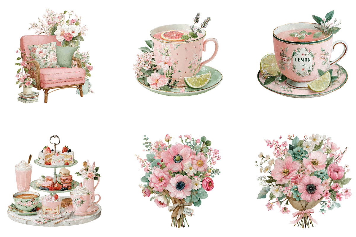 Watercolor Spring Clipart Bundle, an Illustration by CreationArt (Photo 7 of 7)