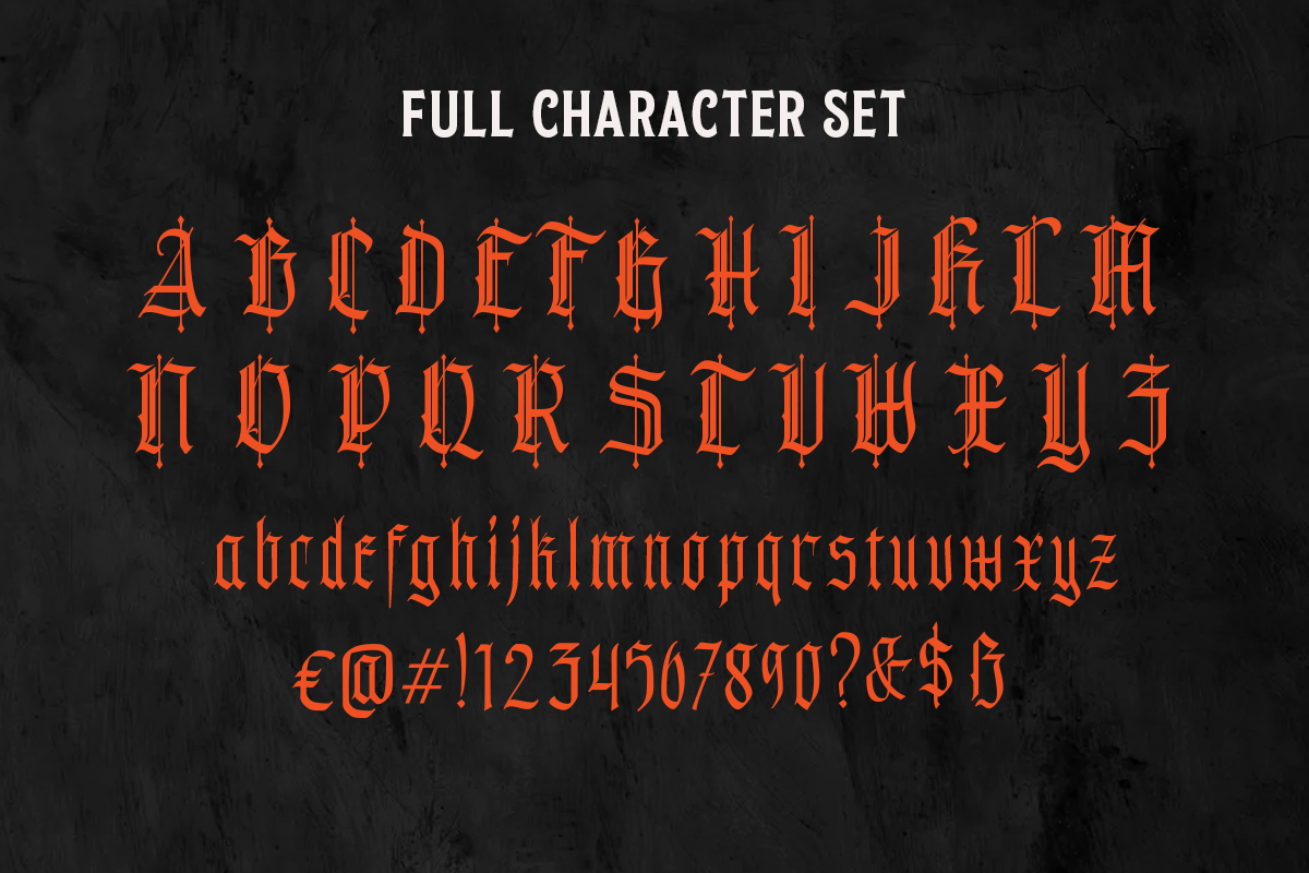 Bullgine Blackletter, a Blackletter Font by Letterhend Studio (Photo 6 of 8)