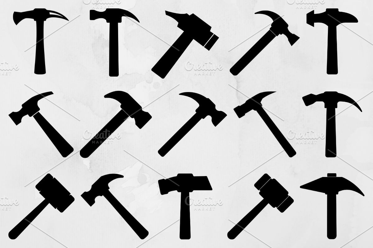 Hammer Silhouette SVG #2, a Work Illustration by newminddesign (Photo 1 of 5)
