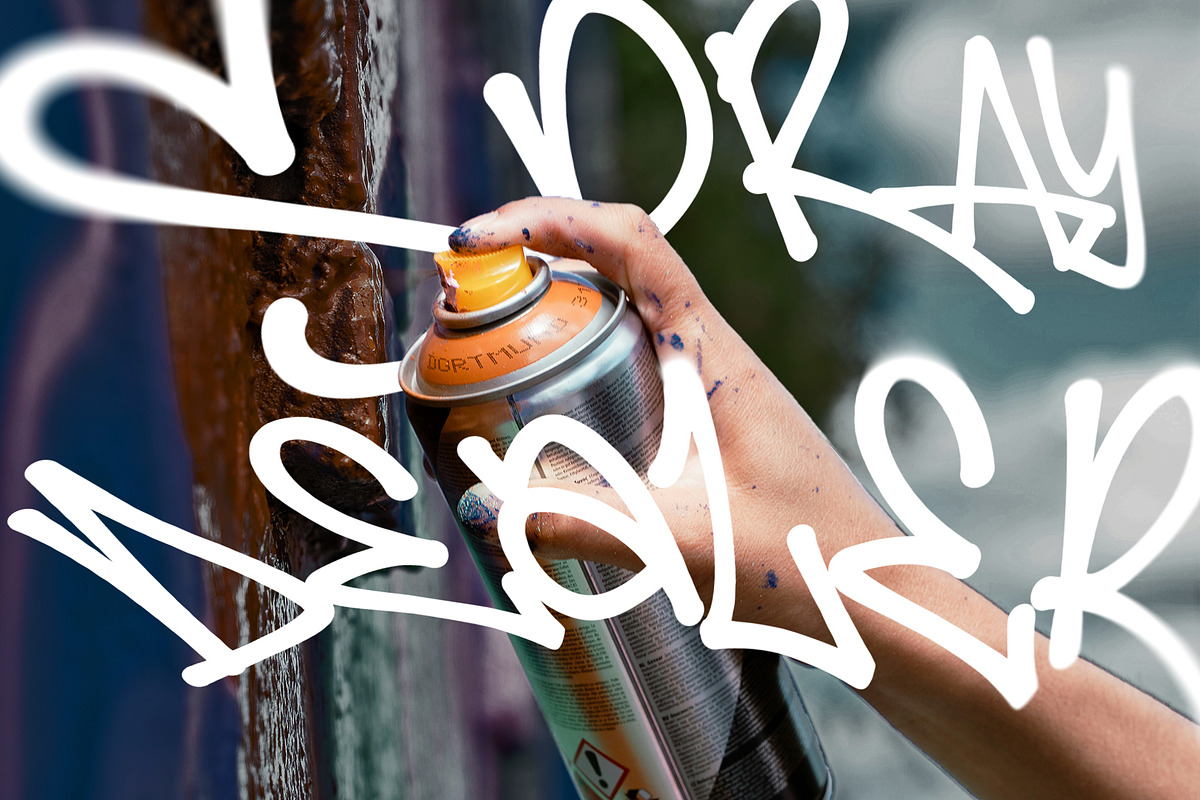 45 Bombing – Street Graffiti Font, a Blackletter Font by SemutHitam Creative (Photo 3 of 9)